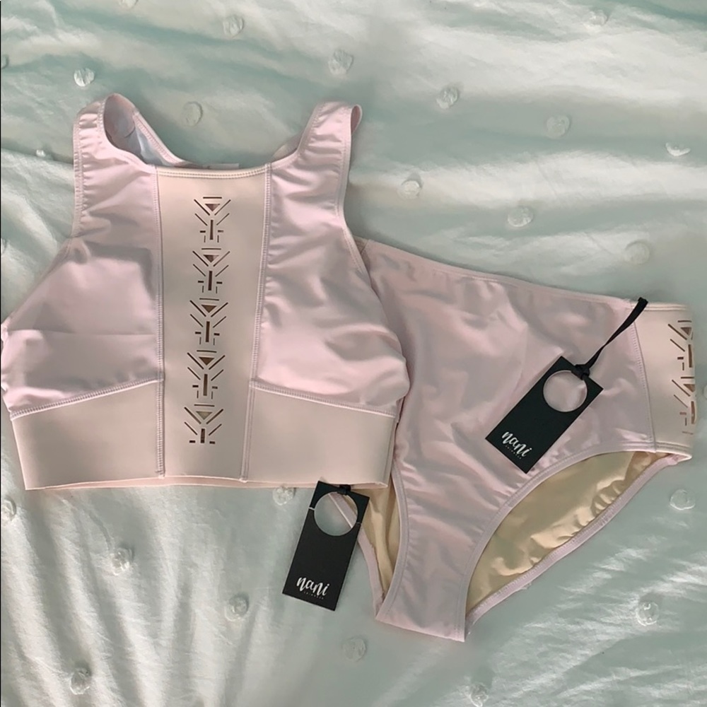 NWT Pink Nani Swimwear Top and Bottom
